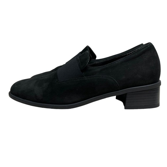 Theresia Celeste Ida Loafer Black Nubuck Leather Block Heel Women Size UK6.5 - Picture 3 of 8